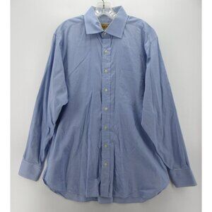 VINTAGE Paul Stuart Shirt 16 1/2 Button Down Pocket Preppy Y2K Large